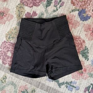 Aerie Offline Black Women's High-Waisted Shorts with Pockets